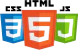 HTML, CSS and JavaScript logos