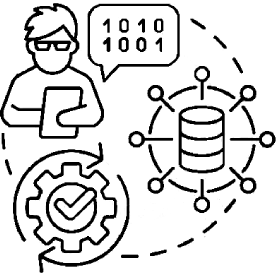 Vector image of secure data management