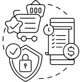 Vector image of secure transactions
