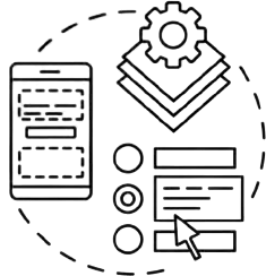 Vector image of customized user interfaces