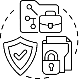 Vector image of enhanced data security