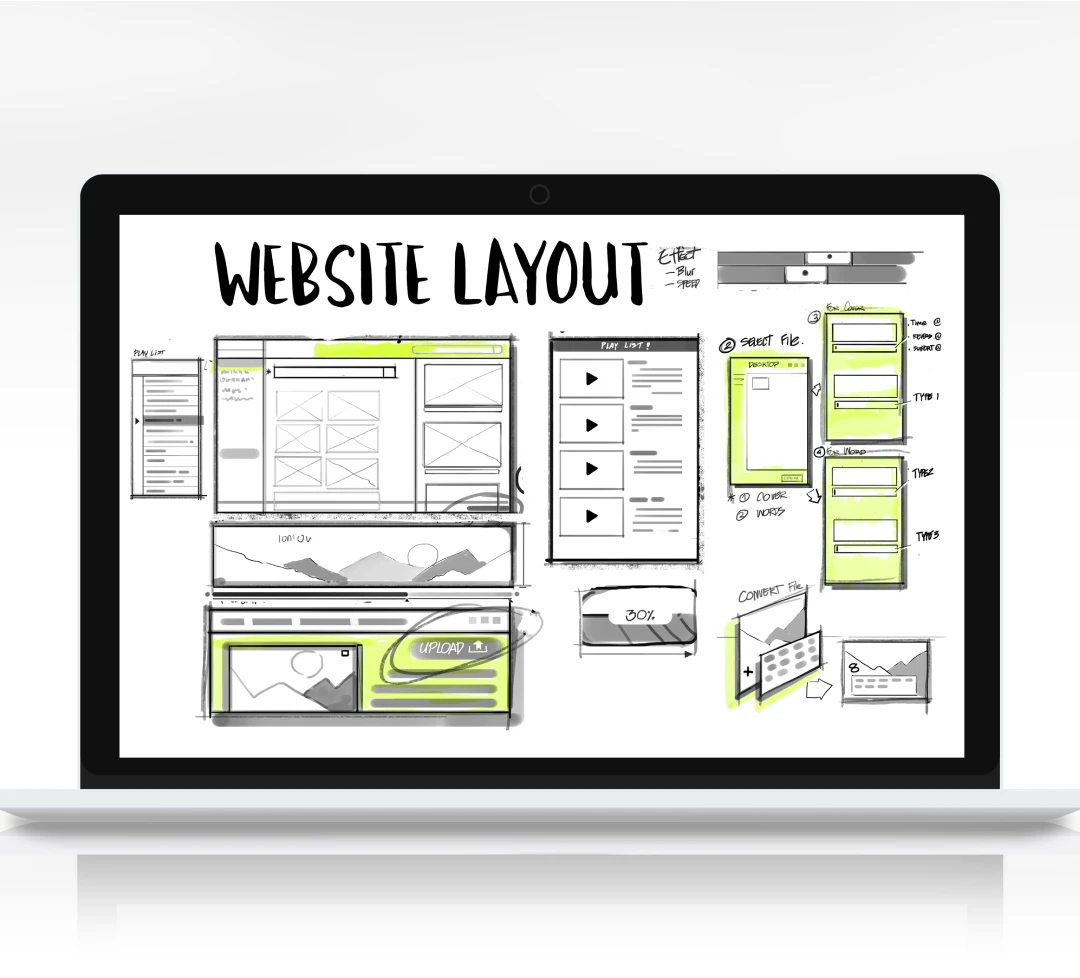 Graphic of website layout